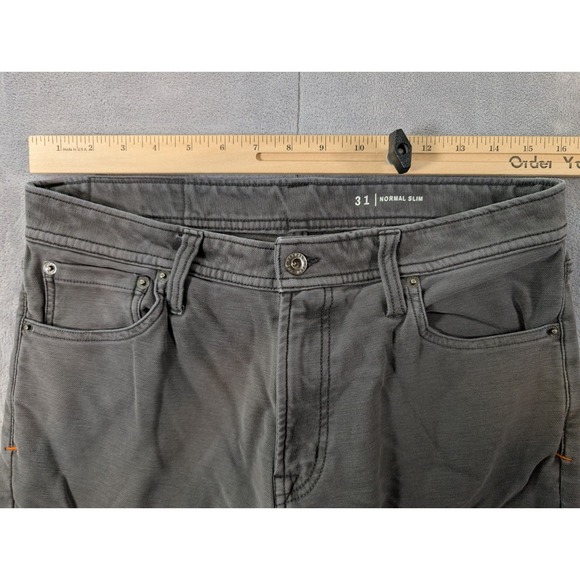 The Normal Brand Pants Slim Fit Stretch Comfort Terry 5 Pocket Gray Men's 31x30 - Picture 2 of 13